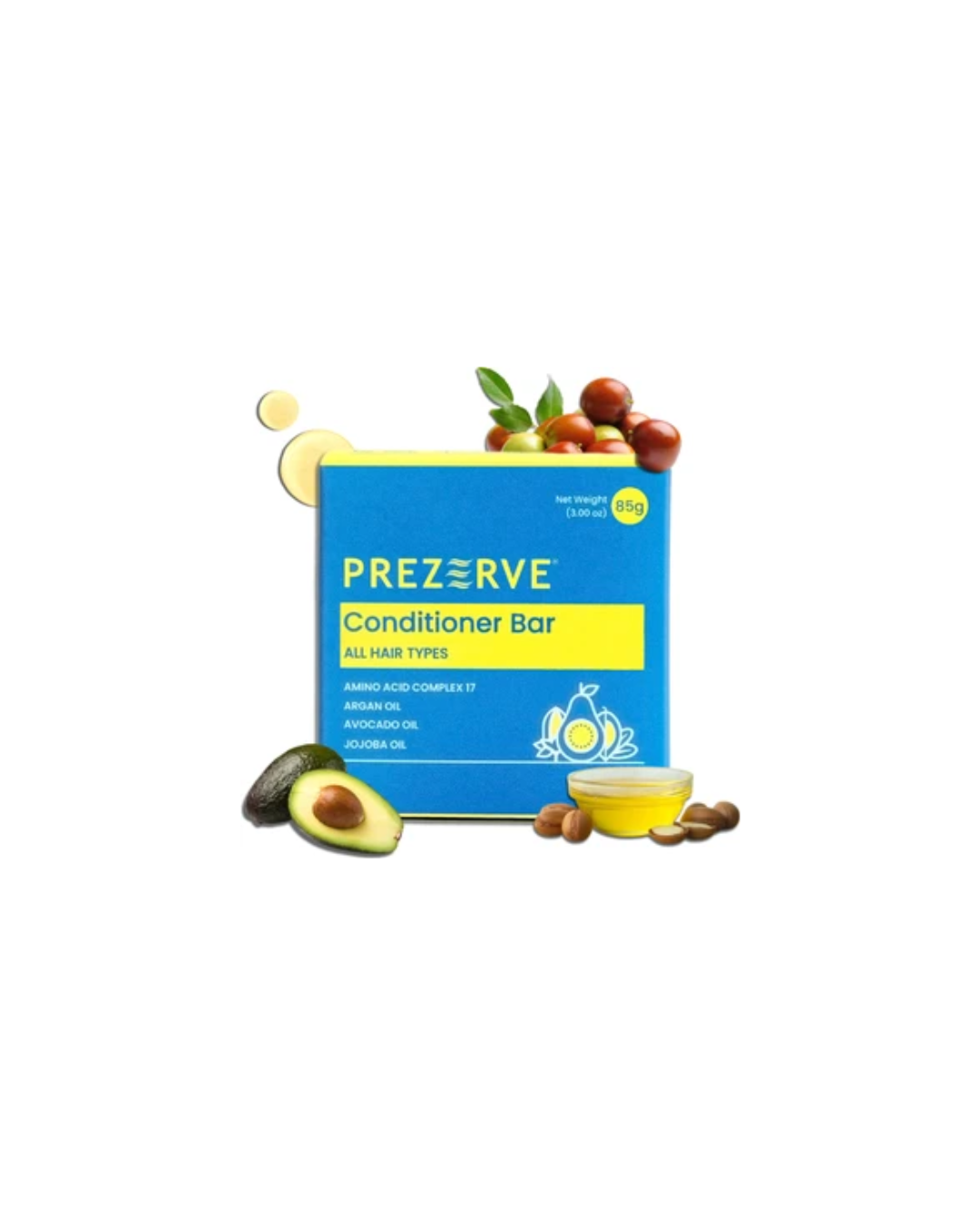 Ian Conditioner Bar (Amino Acid Complex 17, Argan Oil, Avocado Oil, Jojoba Oil) 85Gm