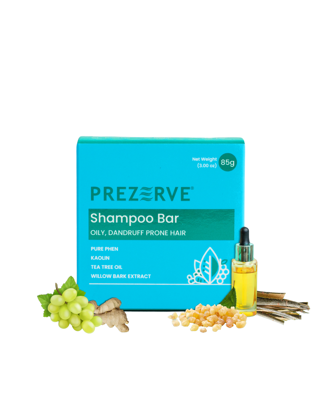 Ian Shampoo Bar (Pure-Phen, Kaolin, Tea Tree Oil, Willow Bark Extract) 85Gm